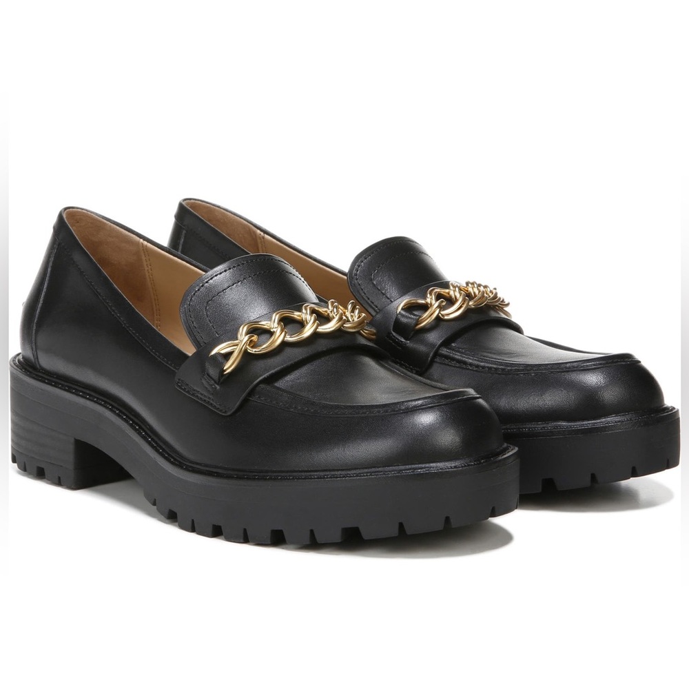 Sam Edelman Taelor Chunky Heel Loafer - black -8.5